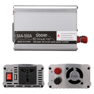 Solar Power Inverter 500W Peak 12V DC To 110V AC Modified Sine Wave Converter Adapter