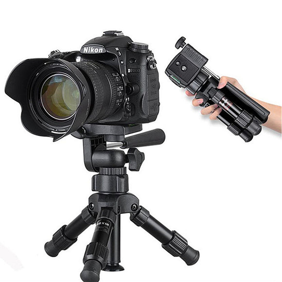 Bakeey MS02 Aluminum Alloy Mini Portable Desktop Tripod Kit 3-Way Ball Head for Live Phone Camera