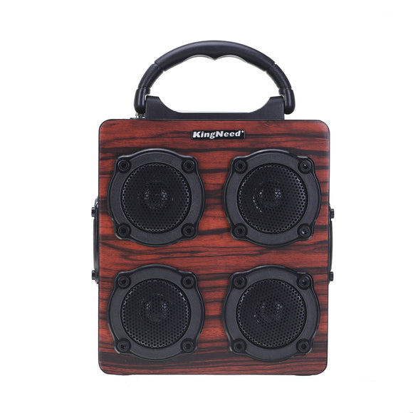 12W bluetooth Speaker Wireless Stereo Four Louder Subwoofer Wooden Audio Desktop TF AUX Sound Box Music Player