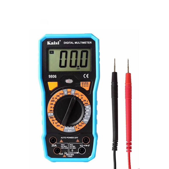 kaisi 9806 Professional LCD Digital Multimeter Electrical Handheld Digital Multimeter Tester Multimetro Ammeter Multitester