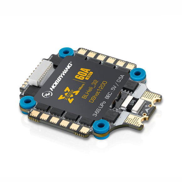 Hobbywing XRotor Micro 60A 3-6S Blheli_32 DSHOT1200 4 IN1 Brushless ESC for RC Drone FPV Racing 30.5x30.5mm