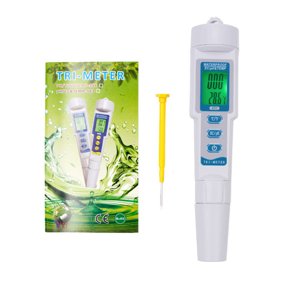 PH-986 3 in 1 Water Tester Multi-parameter PH Monitor TDS PH Meter Aquarium Acidometer Drink Water Quality Analyser