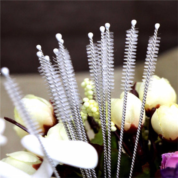 175mm Stainless Steel Straight Straws Tube Cleaner Cleaning Brush