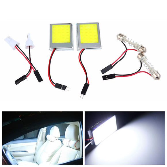 T10 Dome BA9S Festoon Car License Plate COB LED Light Lamp White