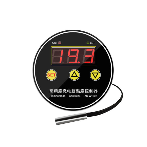 W1602 220V Digital Temperature Controller Intelligent Heating Cooling Sensor Temp Control Thermostat Switch for Hatching