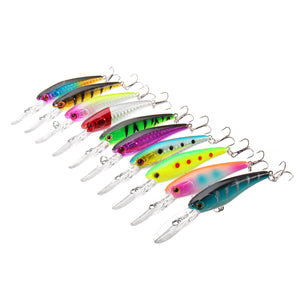 ZANLURE 20Pcs/Set 9.5CM 8G Fishing Lure Crankbaits Hooks Minnow Bait Tackle Laser Lipless Artificial Baits