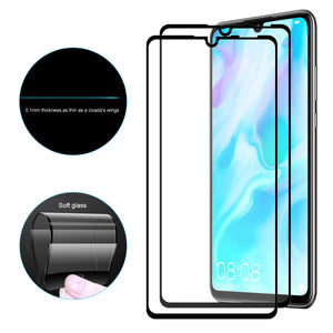 Enkay 2PCS 0.1mm Full Cover Soft Flexible Tempered Glass Screen Protector For Huawei P30 Lite / Huawei Nova 4e