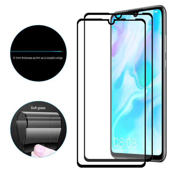 Enkay 2PCS 0.1mm Full Cover Soft Flexible Tempered Glass Screen Protector For Huawei P30 Lite / Huawei Nova 4e