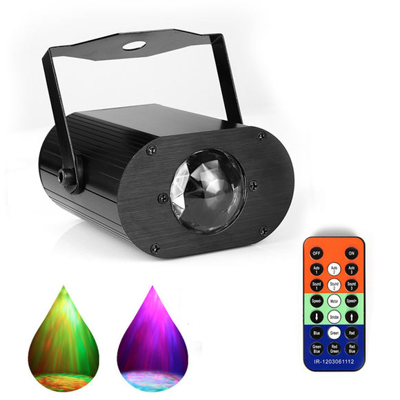 9W Remote Control Colorful Water Wave LED Stage Light Projector for Disco Party KTV