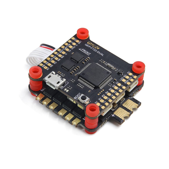 GEPRC GEP-SPAN-F722-BT Dual Gyro F7 OSD Bluetooth Flight Controller & 50A BL_32 3-6S ESC Stack for RC Drone