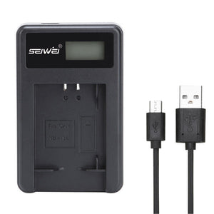 SEIWEI NB-13L NB13L USB Camera Battery Charger with LCD Screen for Canon G5X G7X G9X