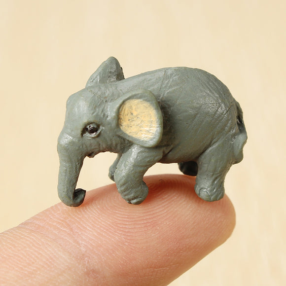 5Pcs Tiny Elephant Ornamen Q 2.8CM Miniature Doll House Decor Furnishing Articles Toys