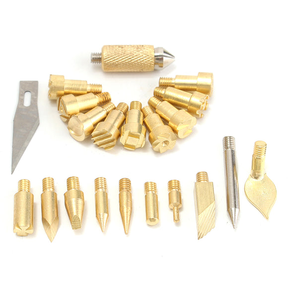 22pcs Replacement Wood Burning Pyrography Tips Set Hobby Craft Accessories Kit Soldering Tools