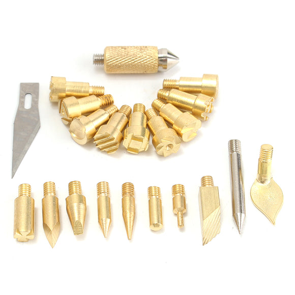 22pcs Replacement Wood Burning Pyrography Tips Set Hobby Craft Accessories Kit