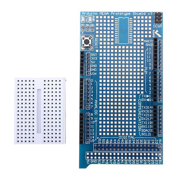 10Pcs Mega2560 1280 Protoshield V3 Proto ExpansiOnboard With Breadboard For Arduino