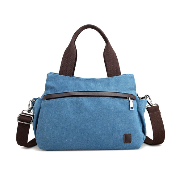Canvas Shoulder Bag Waterproof Travel Storage Bag Outdoor Camping Handbags Crossbody Bag