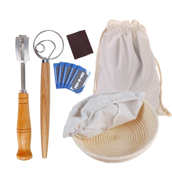 23 x 8.5 cm Bread Proofing Basket Set Beginner Bread Baking Stencils Tool Kits