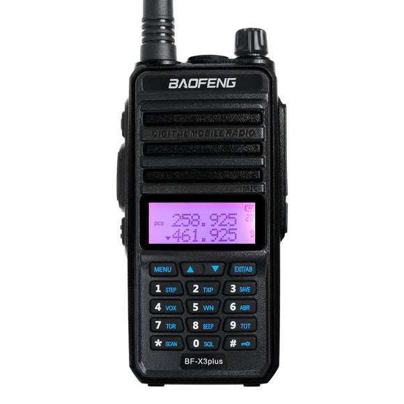 BAOFENG F-X3plus Three Band Handheld Radio Walkie Talkie 18W 9500mAh Waterproof Dustproof High Power Long Range