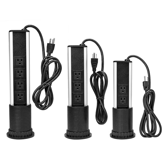 Pop Up Power Outlet Household Office Electrical Outlet Socket USB Ports 3/4/5 Position Plug Socket