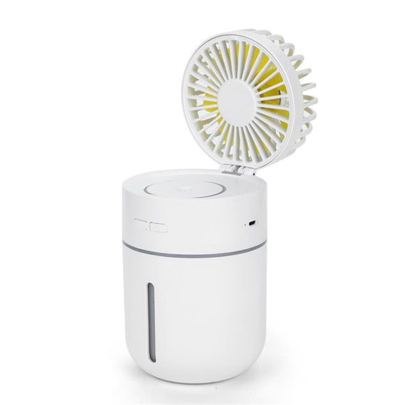 T9 Portable Creative Spray Humidifier Fan LED Light Fan 3 in 1 Handheld USB Mini Fans Summer Air Conditioning Cooler Office Desktop Fans