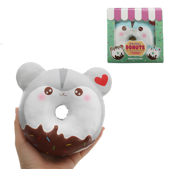 Yummiibear Squishy Hamster Poli Donut Licensed Animal  13cm Slow Rising With Packaging Collection Gift