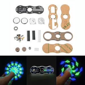 DIY LED Hand Spinner Electronic Kit C51 Single Chip Training Kit