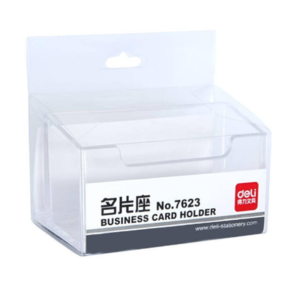 Deli 7623 Business Card Case Transparent Card Box For Office