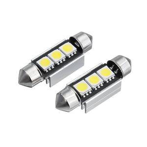 36mm Festoon 6418 C5W 3SMD LED License Number Plate Lights Error Free Pair for BMW/Ford/Audi/VW/BENZ