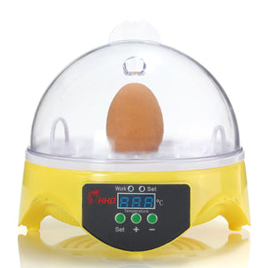 Automatic Egg Hatcher Clear Digital Chicken Duck Bird 7 Egg Incubator Hatcher Househould