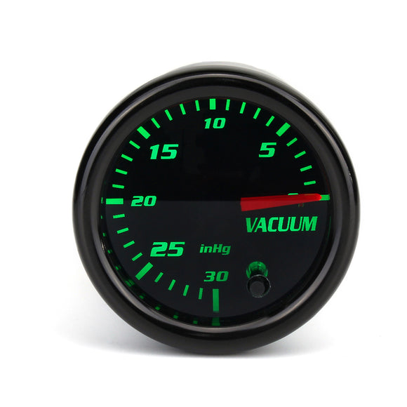 Universal 2 Inch 52mm Mechanical Vacuum Intake Gauge Digital 7 Color LED Display Car Odometer