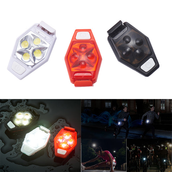 XANES TL04 4 LED IPX4 3 Modes Outdoor Night Running Bike Warning Light