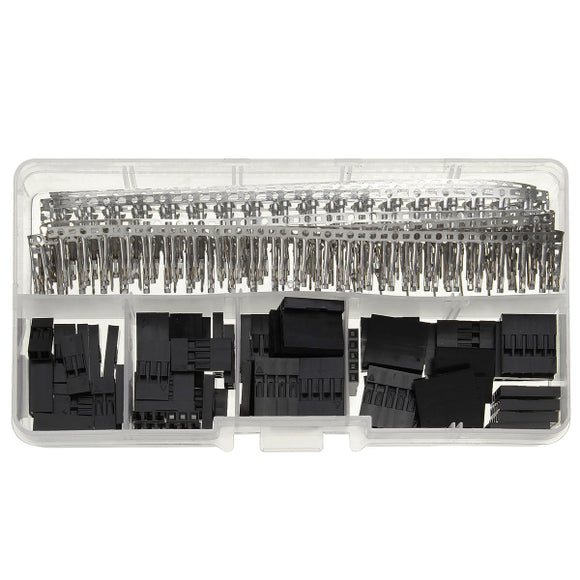 345 Pcs Wire Jumper Pin Header Connectors Housing Female Kit And M/F Crimp Pins