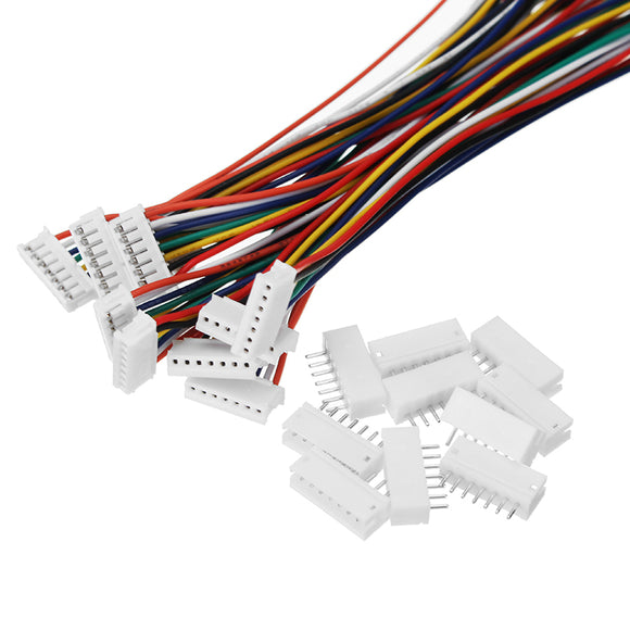 Excellway 10PCS Mini Micro JST 1.5mm ZH-7 Pin Connector Plug Socket Wire Cable 28AWG 150mm