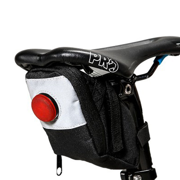 SAHOO 600D Twill Tear-Resistant Cycling Bicycle Saddle Bag Waterproof Bike Bag With Taillight