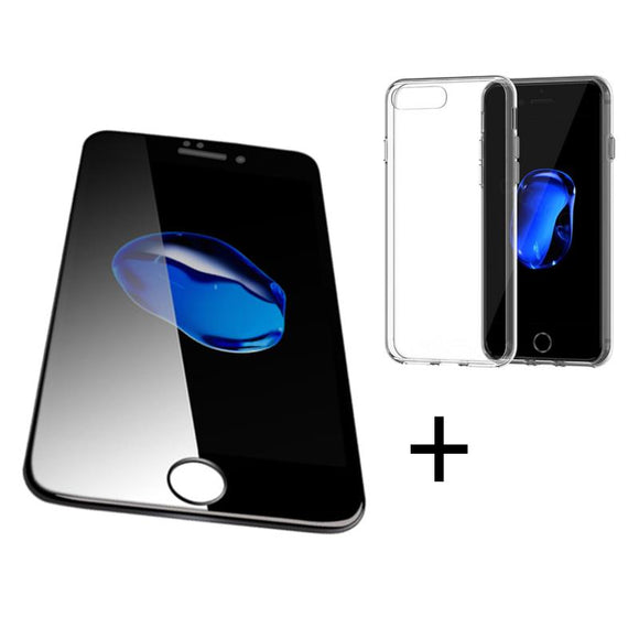 Bakeey 4D Curved Edge Tempered Glass Film With Transparent TPU Case for iPhone 6Plus/6sPlus