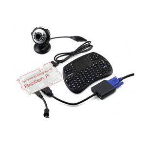 2.4G Mini Wireless Keyboard with USB Camera 0307 VGA Kits Raspberry Pi 3/3b+/3b