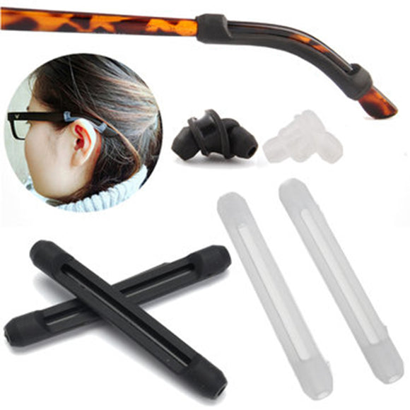 Comfortable Soft Silicone Anti Slip Ear-hooks for Glasses Eyeglasses Sunglasses