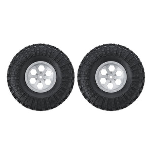 2PCS RGT EX86100 1/10 RC Car 1.9 Inch Pre-mount Tires & Wheel R86034 Spare Parts