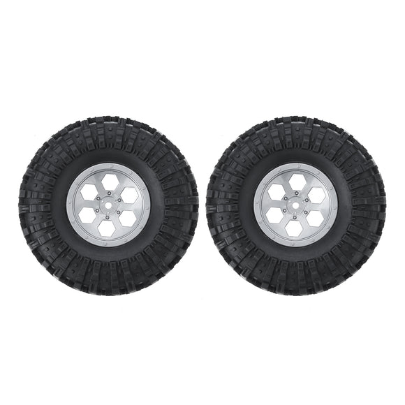 2PCS RGT EX86100 1/10 RC Car 1.9 Inch Pre-mount Tires & Wheel R86034 Spare Parts