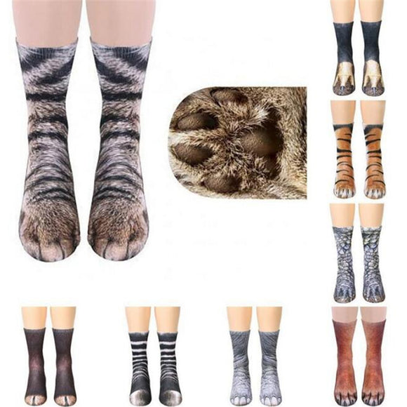 1Pair 3D Animals Print Adult Unisex Crew Long Socks Soft Casual Cute Cotton Socks Cosplay Bike Bicycle Cycling Tube