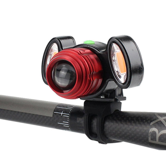 XANES 800LM T6 Bicycle Warning Light Zoomable IPX6 Waterproof Bike Front Light 4 Modes USB Charging