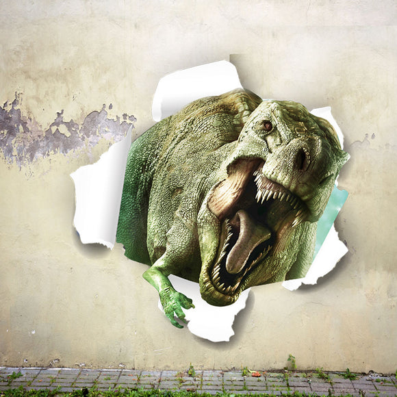 Miico Creative 3D Dinosaur PVC Removable Home Room Decorative Wall Door Decor Sticker