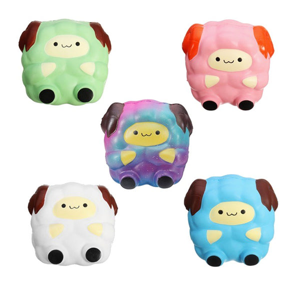 5 PCS Squishy Jumbo Sheep Lamb Package Sweet Soft Slow Rising Collection Gift Decor Toy