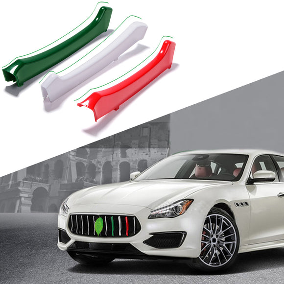 M Color ABS Car Front Grill Grille Cover Clip Trim Moulding Trim Strip for Maserati Ghibli 2014-2017