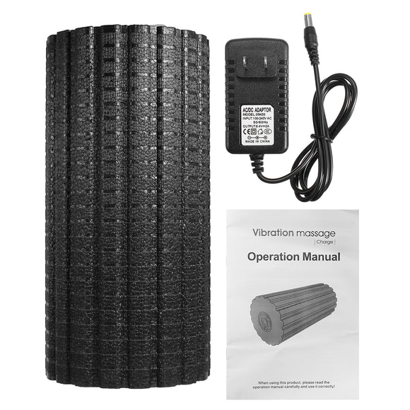 Vibrating Foam Roller Massage Yoga Gym Four-speed Adjustable Solid Bubble