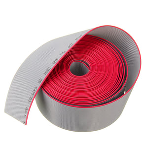 5M 1.27mm Pitch 26 Pin 26P Grey Gray Flat Ribbon Data Cable Wire Connector AWG28 300V