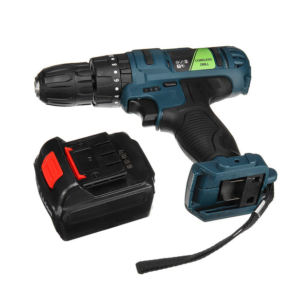 21V Li-ion Rechargeable Battery Cordless Power Impact Drill Electric Screwdriver
