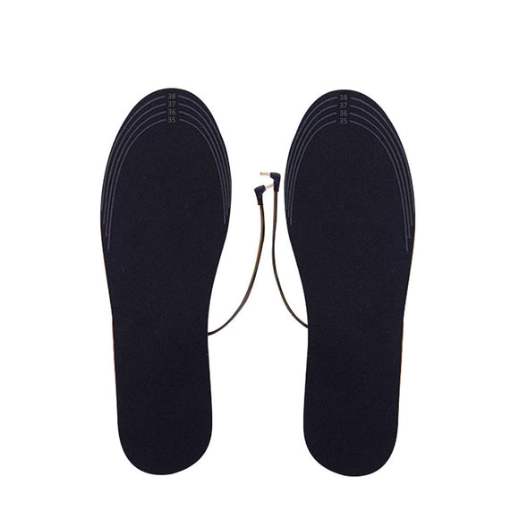 Black Electric Heated Shoe Insole Warm Foot Heater Breathable Deodorant