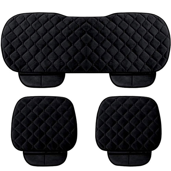 3PCS Universal  Seat Covers Thicken Cushion Front Rear Protector Nonslip