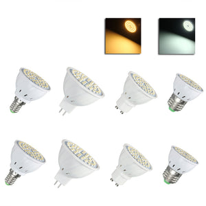 ZX E27 E14 GU10 MR16 LED 4W 48 SMD 3528 LED Pure White Warm White Spot Lightt Lamp Bulb